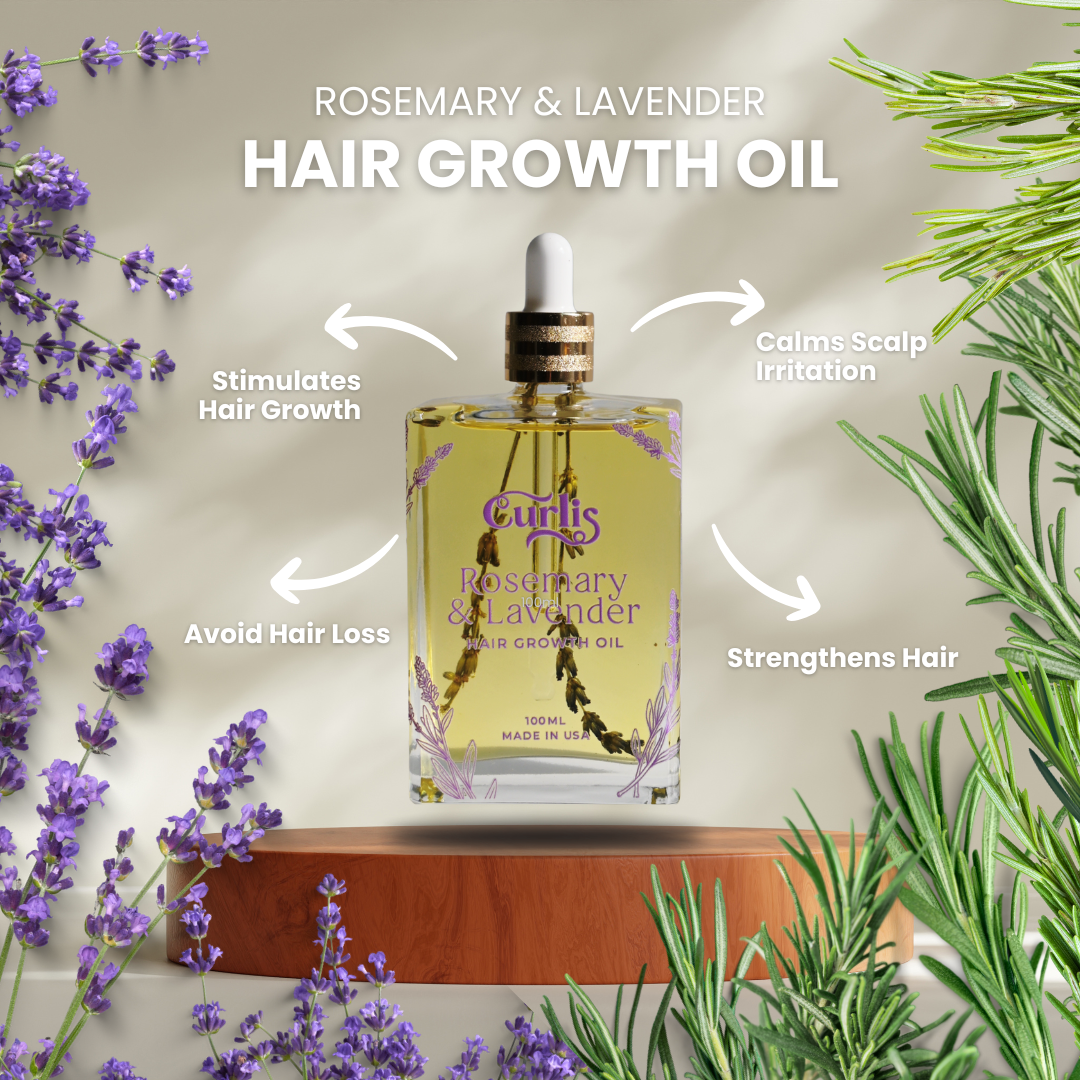 Premium Rosemary & Lavender Hair Growth Oil | Stimulates Growth & Thickness
