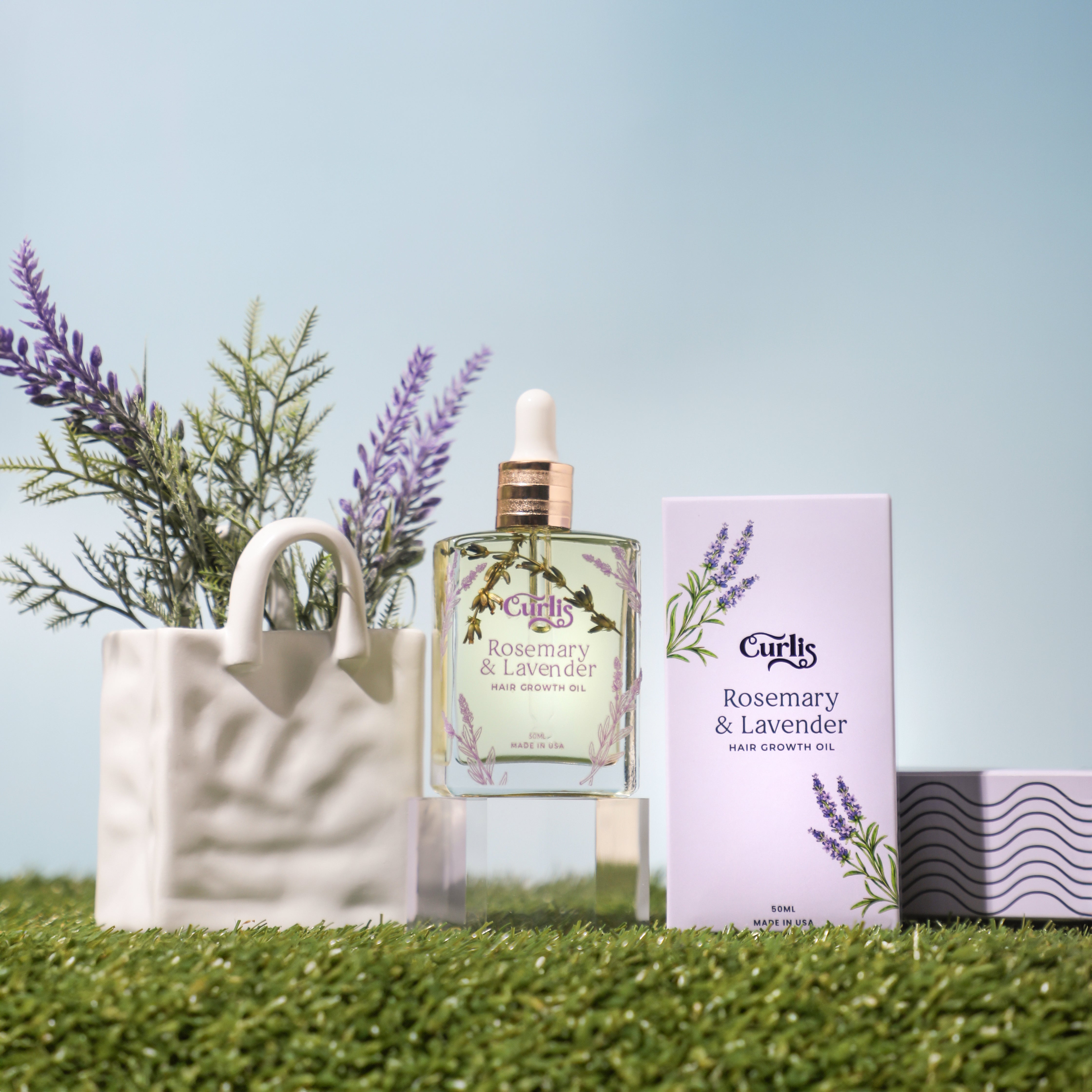 Premium Rosemary & Lavender Hair Growth Oil | Stimulates Growth & Thickness